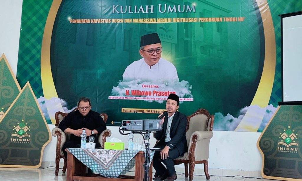 Kuliah Umum INISNU, Staf Khusus Menag Tegaskan Jangan Bergantung pada ChatGPT
