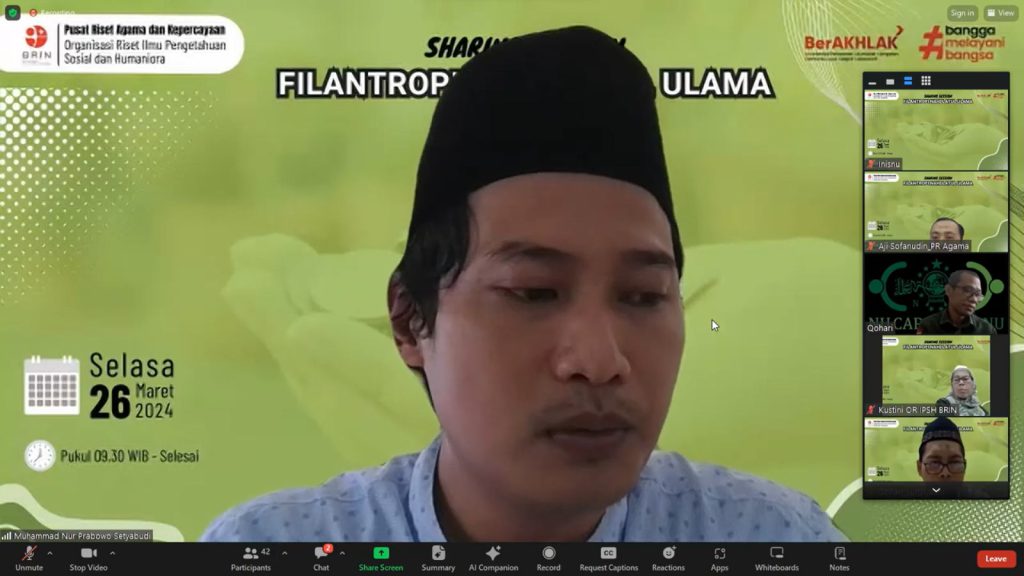 Kaji Filantropi Kreatif Islam, BRIN Gelar FGD Filantropi NU