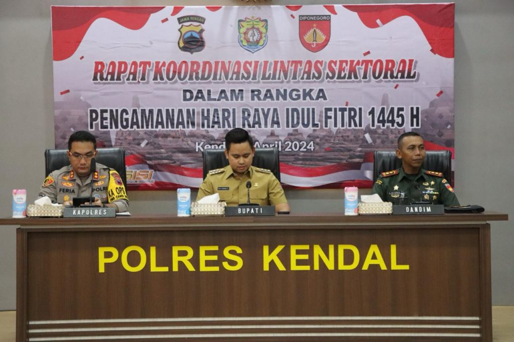 Polres Kendal Bersama Pemkab Kendal Gelar Rapat Lintas Sektoral Pengamanan Lebaran 
