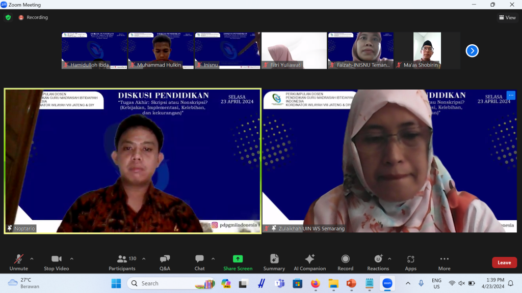 PD PGMI Jateng-DIY Diskusikan Polemik Tugas Akhir Nonskripsi, Ini Jawabannya!