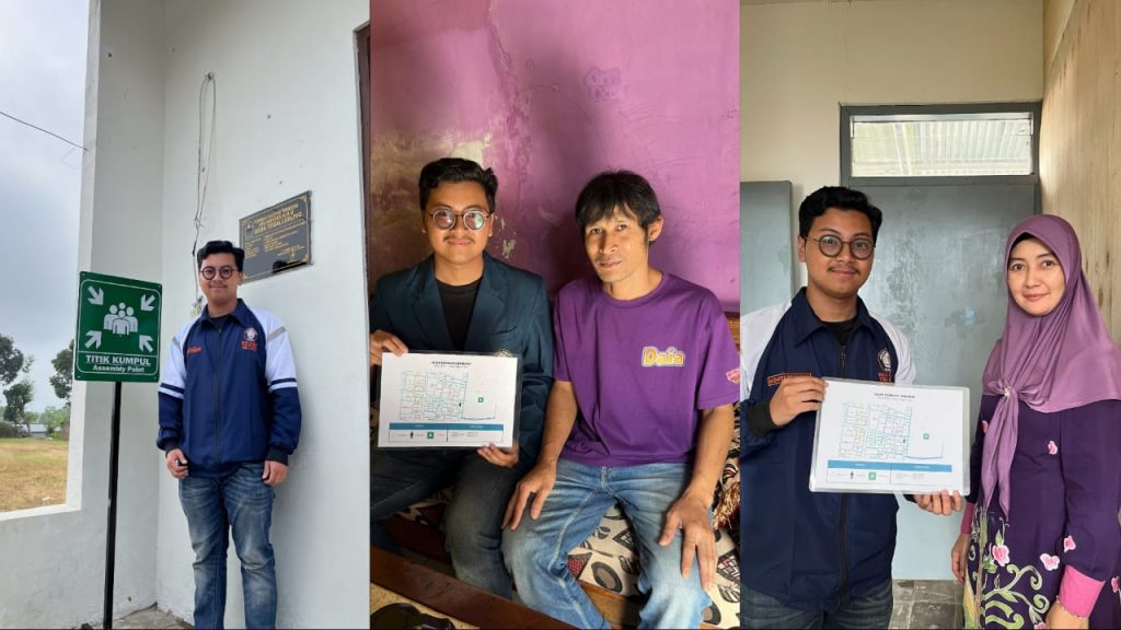 Tingkatkan Kesiapsiagaan Bencana, Mahasiswa KKN Implementasikan Jalur Evakuasi dan Titik Kumpul di Desa Tegallurung