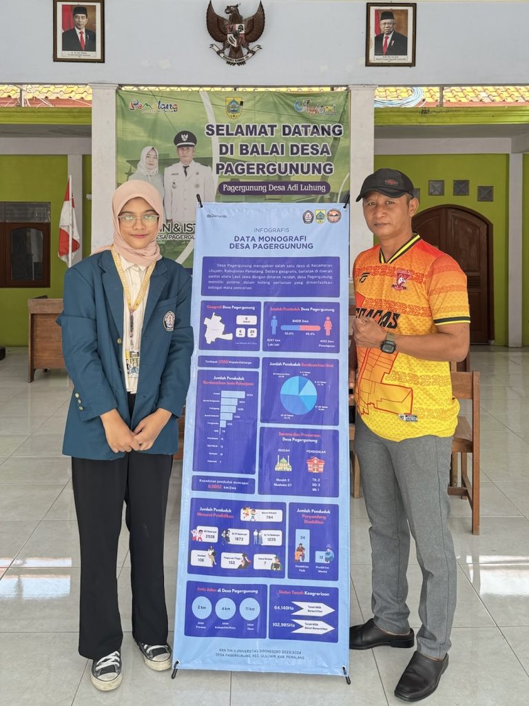 Sulap Data Mentah, Mahasiswa KKN Tim II UNDIP Buat Infografis Monografi Desa Pagergunung