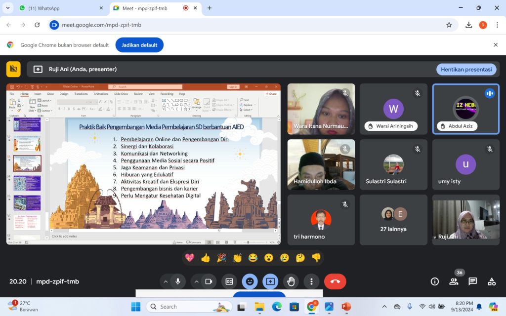 Kombel Majahae Pati Ajari Guru Kembangkan Media Pembelajaran SD Berbantu AI