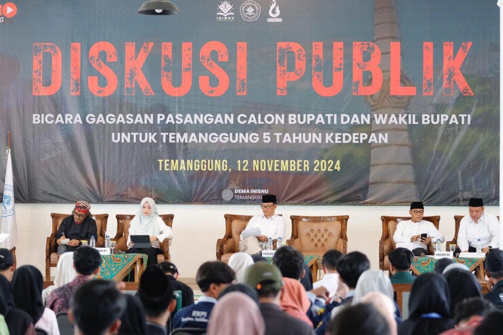 Hadiri Diskusi Publik, Tiga Paslon Bupati-Wakil Bupati Temanggung Adu Gagasan
