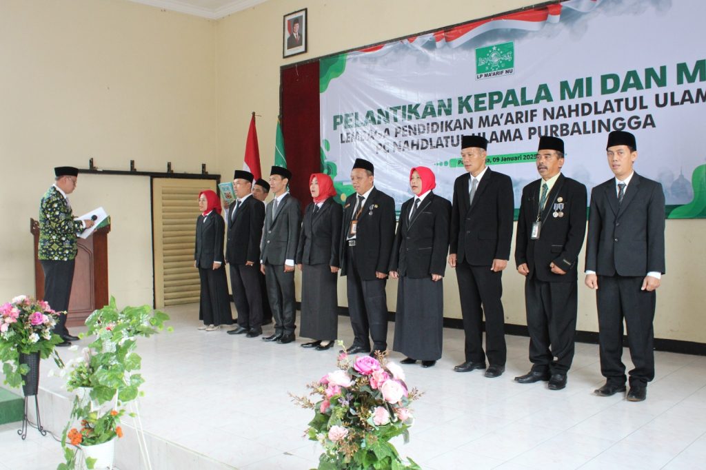Ketua PC LP Maarif NU PCNU Purbalingga Lantik 7 Kepala MI dan 2 Kepala MTs