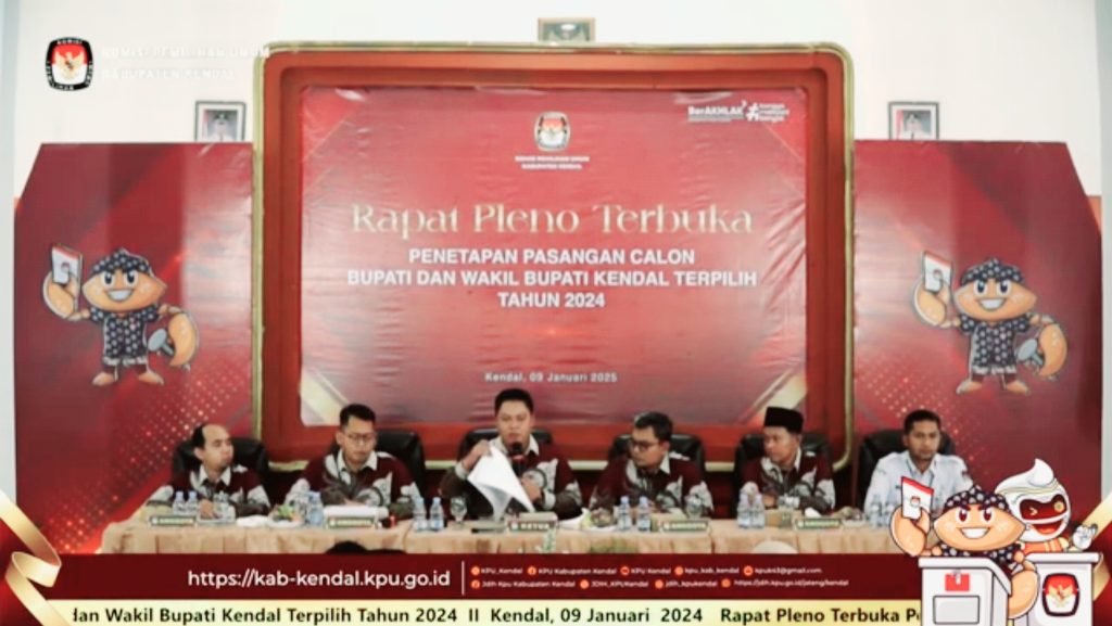 KPU Kendal Resmi Tetapkan Tika-Benny sebagai Bupati dan Wakil Bupati Kendal Terpilih 