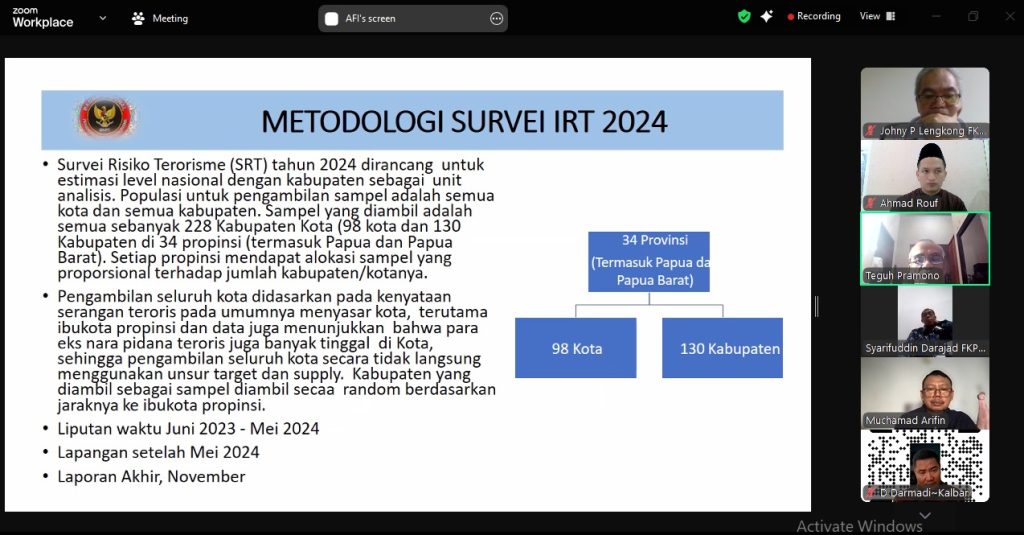 Siapkan Survei Risiko Terorisme, FKPT Jateng Berperan Aktif