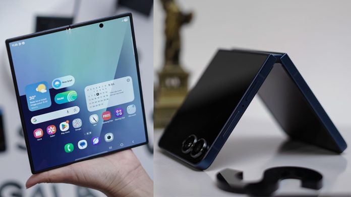 Galaxy Z Fold7 | Z Flip7 mengusung desain ultra tipis dan ultra ringan dengan material yang semakin tangguh di bagian layar dan bodi perangkat Galaxy Z Fold7 | Z Flip7 mengusung desain ultra tipis dan ultra ringan dengan material yang semakin tangguh di bagian layar dan bodi perangkat