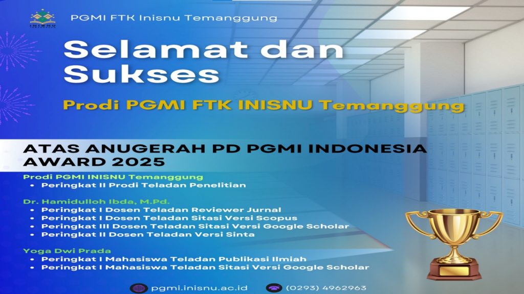 PGMI INISNU Sabet Tujuh Penghargaan Nasional PD PGMI Award 2025