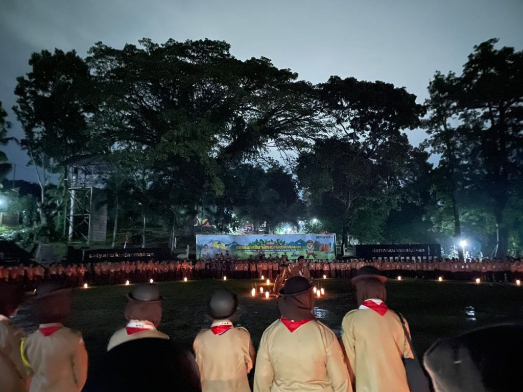 Penutupan Sako Pandu Ma’arif, Ditandai Api Unggun dan Penutupan Resmi oleh Sekjen Ma’arif PBNU