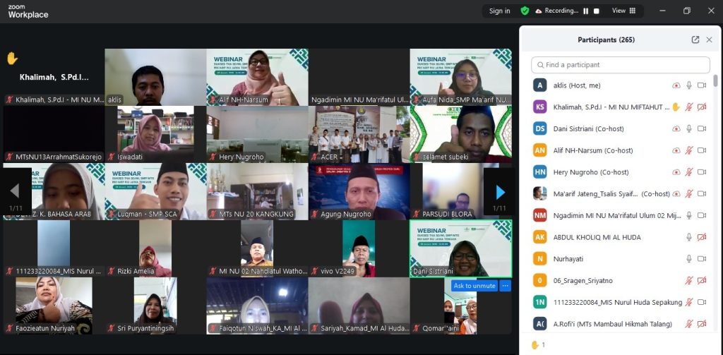 Webinar Bersama Pakar Perkuat Kesiapan Penyelenggaraan TKA di Sekolah/Madrasah Ma’arif NU
