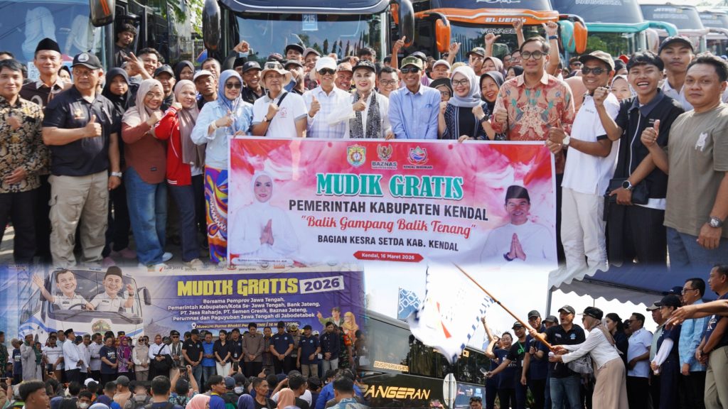 Bersama Gubernur Jateng, Bupati Kendal Lepas Keberangkatan Pemudik pada Program Mudik Gratis 2026