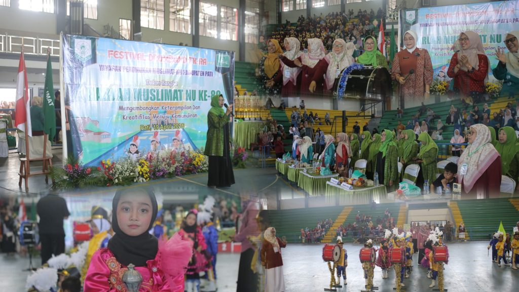 Tingkatkan Kreativitas Anak, YPMNU Pati Gelar Festival Drumband di Harlah Muslimat NU ke-80