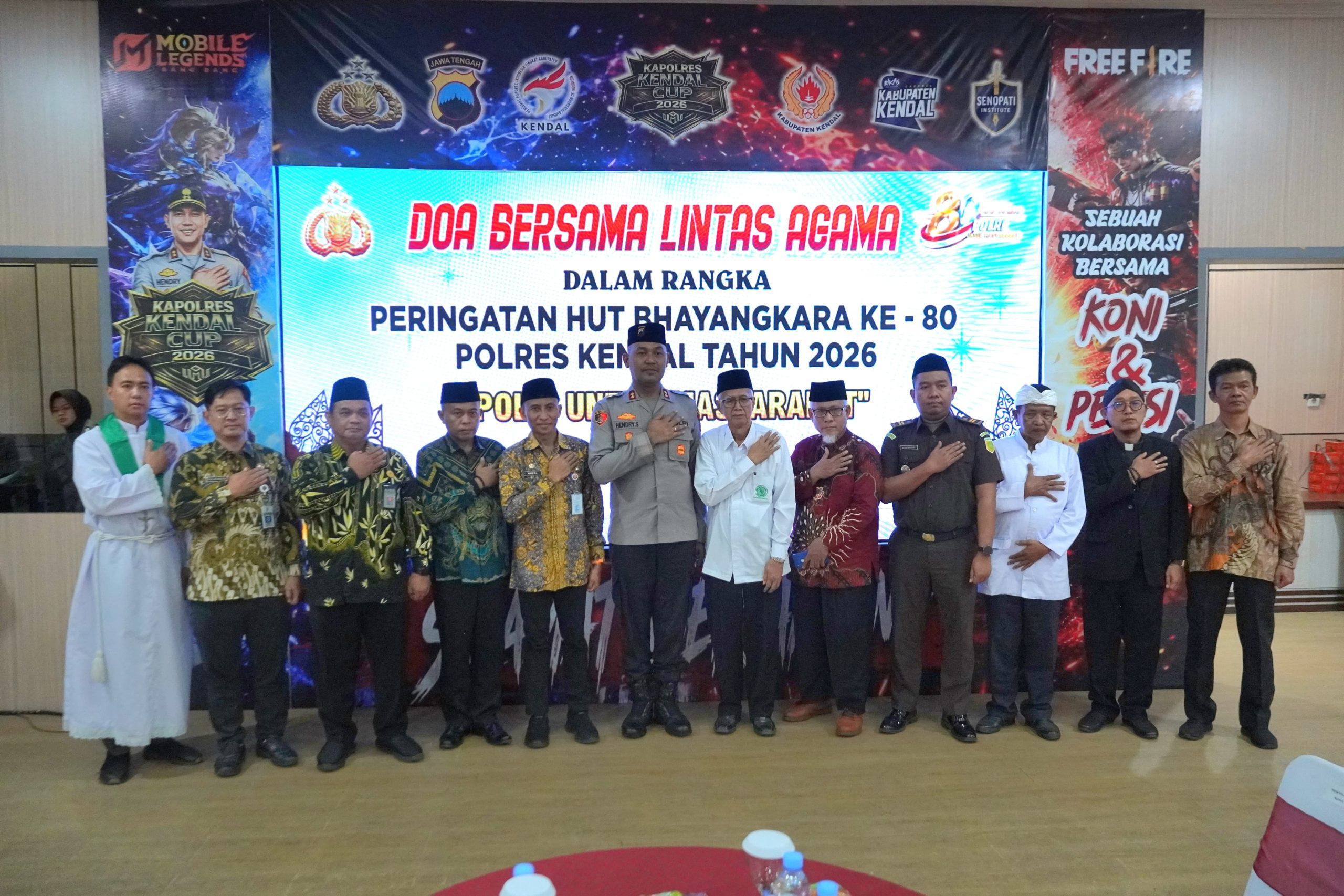 ​Polres Kendal Gelar Doa Bersama Lintas Agama