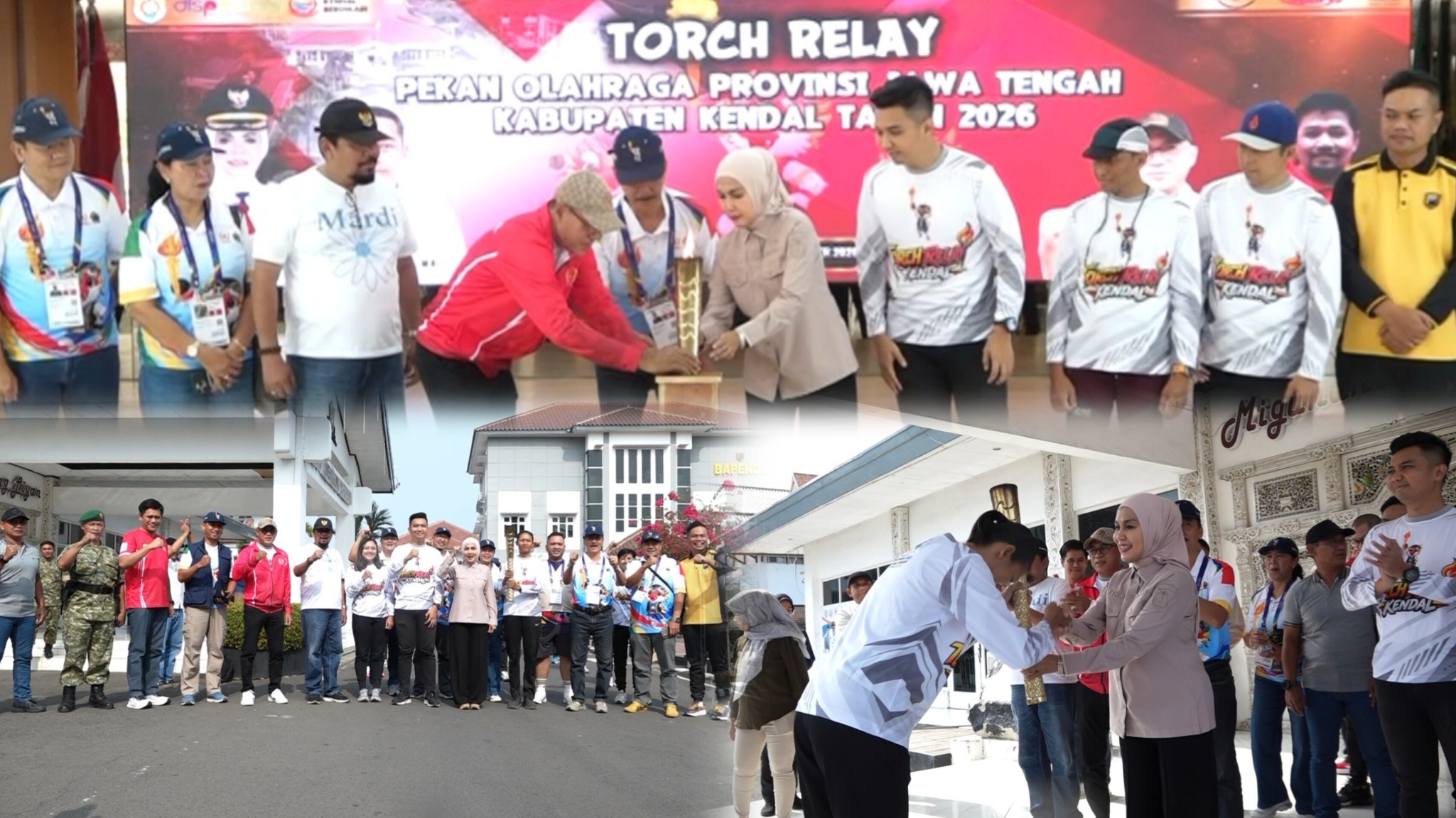 Bupati Kendal Serahkan Obor Kirab Porprov Jateng XVII